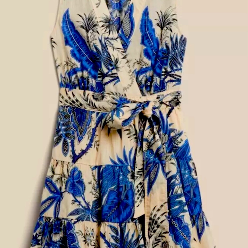 Banana Republic Dress Floral Blue (NWOT) - Picture 3 of 4